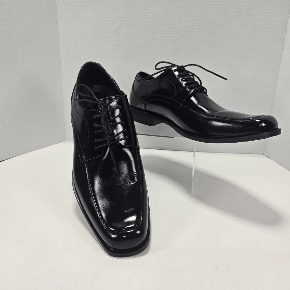 Stacy Adams Calhoun Men's Moc-Toe Black Leather Oxford Dress Shoes Size 12